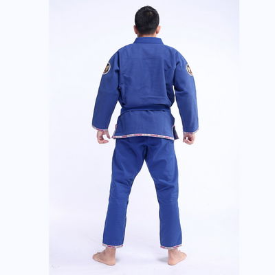 OEM Pre Shrunk Bjj Gi 575g 100% Linen Jiu Jitsu Uniform Blue