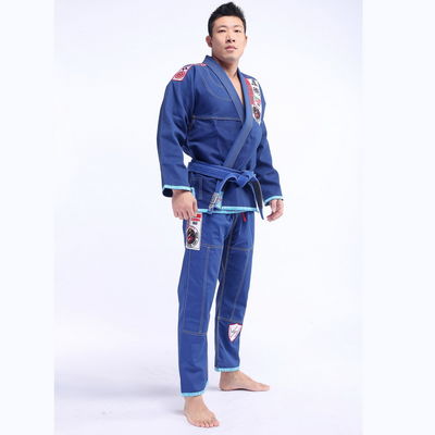 550gsm Bamboo Bjj Gi Blue Bjj Mens Gi Uniform Customized Design