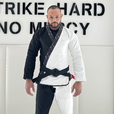 Black And White 420gsm BJJ GI Jiu Jitsu Suit OEM Jiu Jitsu Uniform