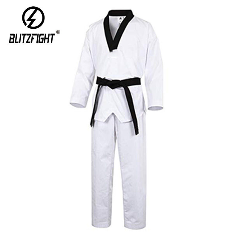 WTF Striped Taekwondo Outfit Preshrunk Fabric Taekwondo Apparel