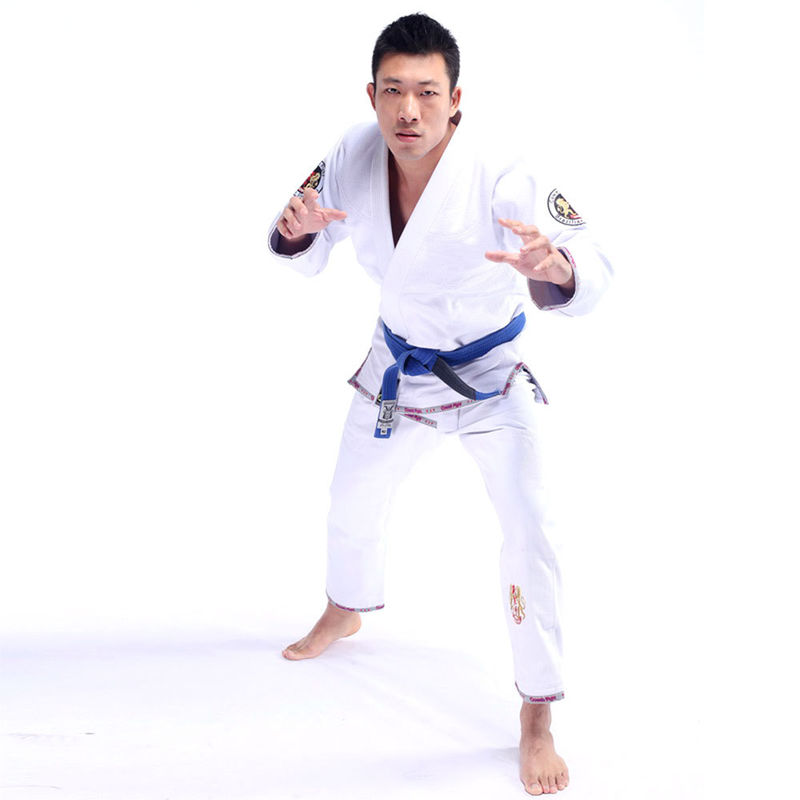 Blue Brazilian Jiu Jitsu Kimono Embroidery Logo BJJ GI For Man