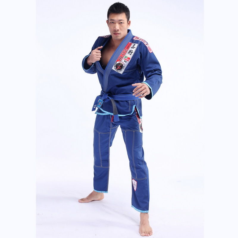 550gsm Bamboo Bjj Gi Blue Bjj Mens Gi Uniform Customized Design