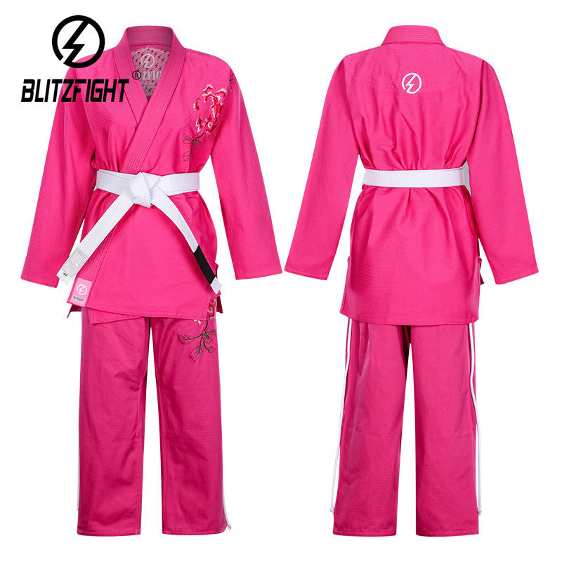 Rose Brazilian Jiu Jitsu Uniform Preshrunk Women'S Bjj Gi F1-F4 Size