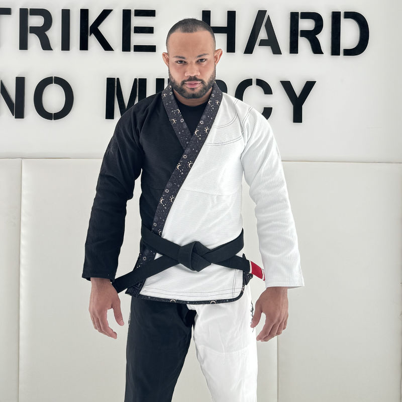 Black And White 420gsm BJJ GI Jiu Jitsu Suit OEM Jiu Jitsu Uniform