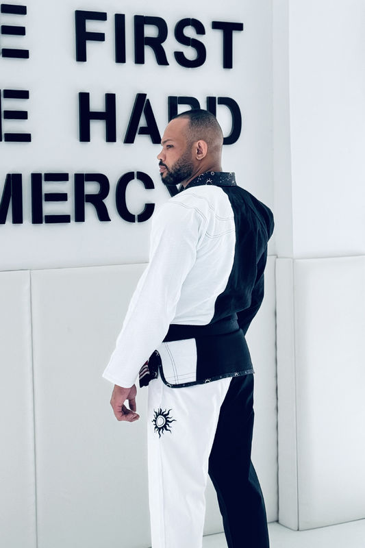 Black And White 420gsm BJJ GI Jiu Jitsu Suit OEM Jiu Jitsu Uniform
