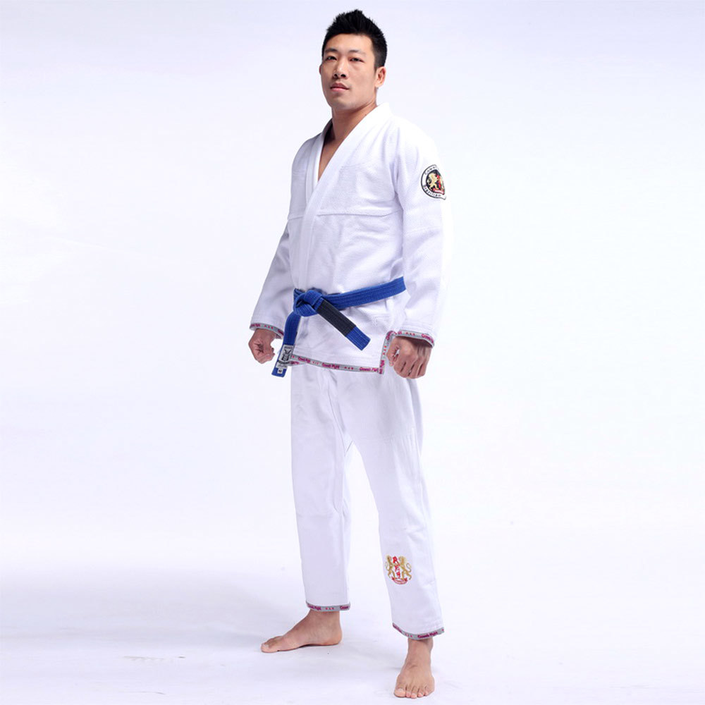 Blue Brazilian Jiu Jitsu Kimono Embroidery Logo BJJ GI For Man