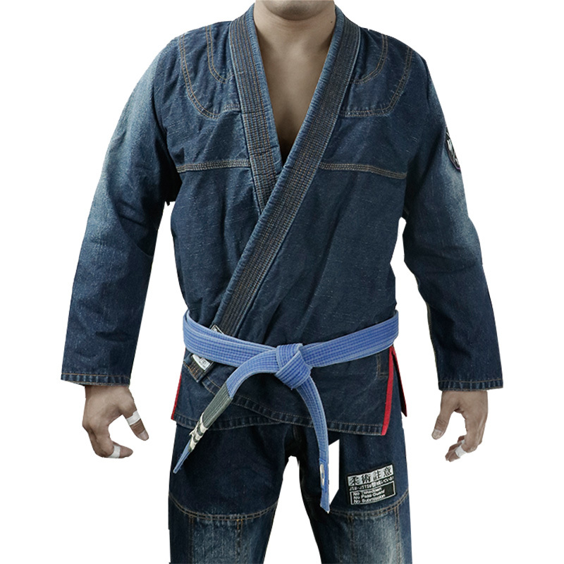 Denim Style Jiu Jitsu Gi Kimono Black Brazilian Jiu Jitsu Outfit