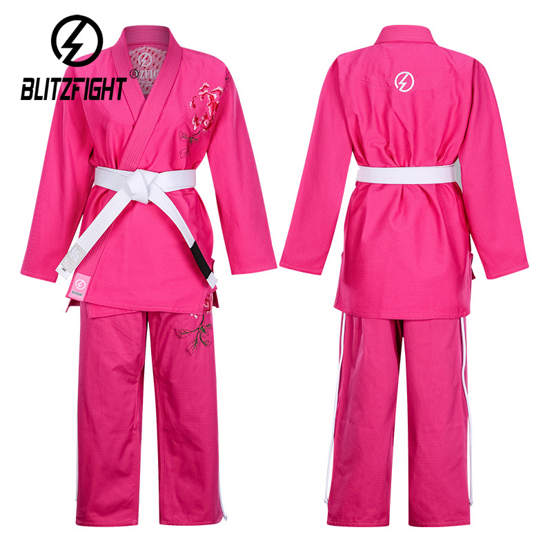 Rose Brazilian Jiu Jitsu Uniform Preshrunk Women'S Bjj Gi F1-F4 Size